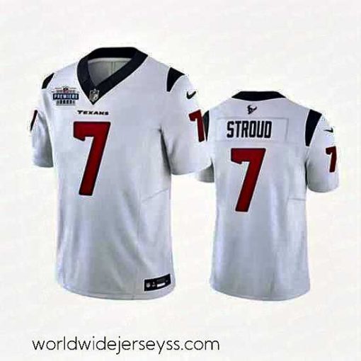 Marvelously styled Houston Texans 7 C J  Stroud White 2023 F.U.S.E  With Prem1ere Patch Vapor Untouchable Limited Stitched Football Jersey