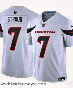 Exceptionally fashioned Houston Texans 7 C J  Stroud White 2024 Vapor F.U.S.E  Limited Stitched Jersey