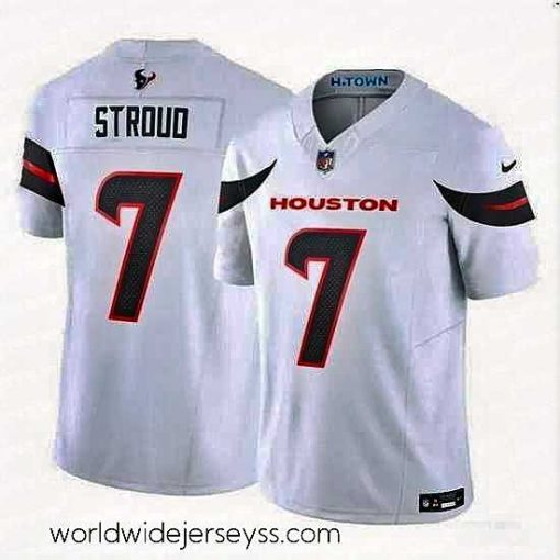 Exceptionally fashioned Houston Texans 7 C J  Stroud White 2024 Vapor F.U.S.E  Limited Stitched Jersey