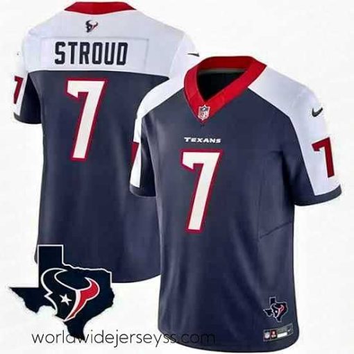 Marvelously styled Houston Texans 7 C J  Stroud White Navy 2023 F.U.S.E  Vapor Untouchable Limited Stitched Football Jersey