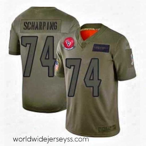 Exceptionally fashioned Houston Texans 74 Max Scharping Limited Camo 2019 Salute to Service Football Jersey