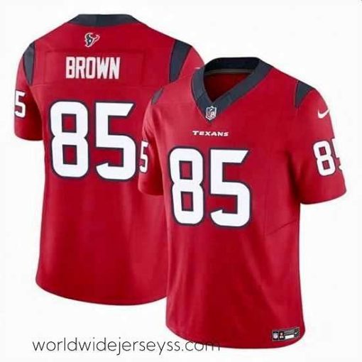 Exquisitely designed Houston Texans 85 Noah Brown Red 2023 F.U.S.E Vapor Untouchable Stitched Football Jersey