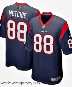 Exceptionally fashioned Houston Texans 88 John Metchie Navy Stitched Game Jersey