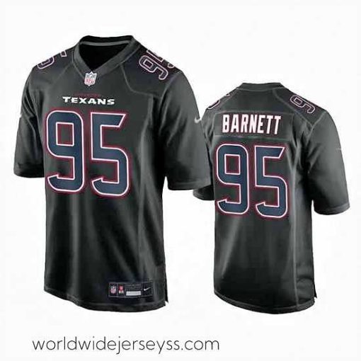 Exquisitely designed Houston Texans 95 Derek Barnett Black Fashion Vapor Untouchable Limited Stitched Football Jersey