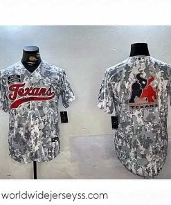 Exceptionally fashioned Houston Texans Blank Camo With Patch Cool Base Stitched Baseball Jersey 2