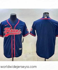 Exceptionally fashioned Houston Texans Blank Navy With Patch Cool Base Stitched Baseball Jersey