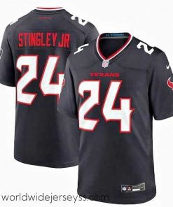 Exceptionally fashioned Houston Texans Nike Derek Stingley Jr. #24 Navy Game Stitched Jersey