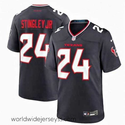 Exceptionally fashioned Houston Texans Nike Derek Stingley Jr. #24 Navy Game Stitched Jersey