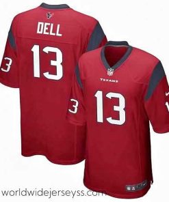 Marvelously styled Houston Texans Tank Dell Red Stitched Game Jersey