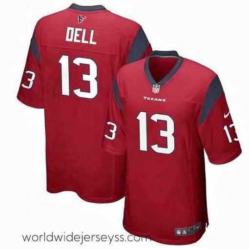 Marvelously styled Houston Texans Tank Dell Red Stitched Game Jersey