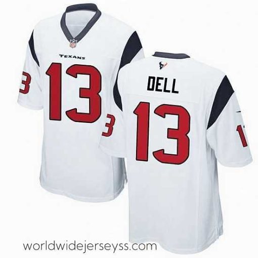 Finely crafted Houston Texans Tank Dell White Stitched Game Jersey