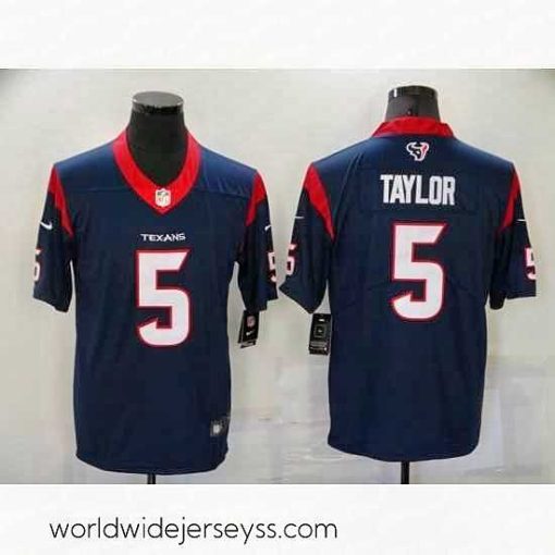 Marvelously styled Houston Texans  Tyrod Taylor 5 Nike Navy Vapor Limited Jersey
