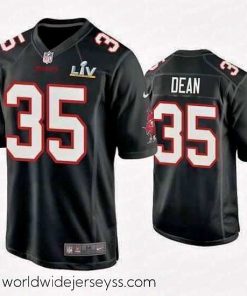 Marvelously styled Jamel Dean Buccaneers Black Super Bowl Lv Game Fashion Jersey