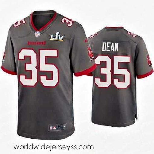 Exceptionally fashioned Jamel Dean Buccaneers Pewter Super Bowl Lv Game Jersey