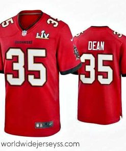 Finely crafted Jamel Dean Buccaneers Red Super Bowl Lv Game Jersey