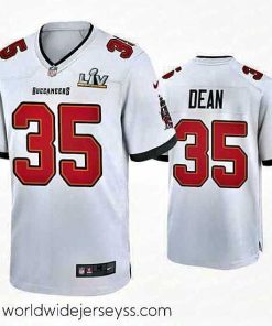 Exceptionally fashioned Jamel Dean Buccaneers White Super Bowl Lv Game Jersey