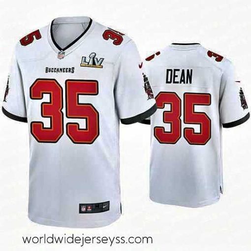 Exceptionally fashioned Jamel Dean Buccaneers White Super Bowl Lv Game Jersey