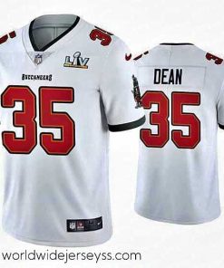 Exquisitely designed Jamel Dean Buccaneers White Super Bowl Lv Vapor Limited Jersey