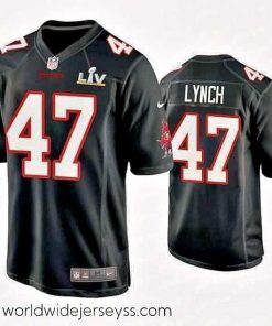 Finely crafted John Lynch Buccaneers Black Super Bowl Lv Game Fashion Jersey