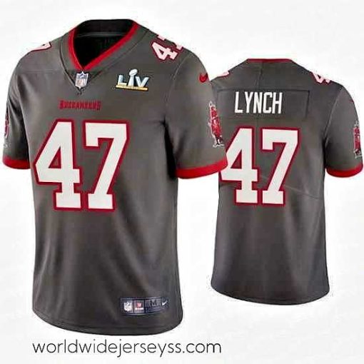 Marvelously styled John Lynch Buccaneers Pewter Super Bowl Lv Vapor Limited Jersey