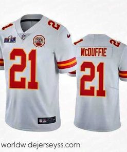 Superbly made Kansas City Chiefs 21 Trent McDuffie White Vapor Untouchable Limited Stitched Football 2024 Super Bowl LVIII Jersey