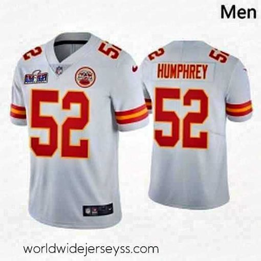 Exquisitely designed Kansas City Chiefs 52 Creed Humphrey White Vapor Untouchable Limited Stitched Football 2024 Super Bowl LVIII Jersey