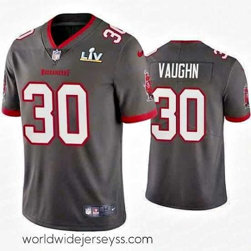 Marvelously styled Ke'Shawn Vaughn Buccaneers Pewter Super Bowl Lv Vapor Limited Jersey