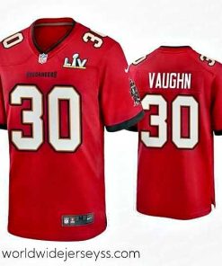 Exceptionally fashioned Ke'Shawn Vaughn Buccaneers Red Super Bowl Lv Game Jersey