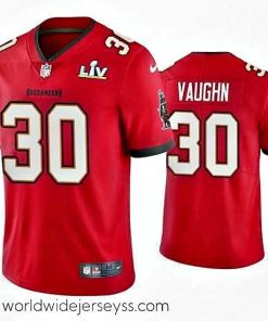 Superbly made Ke'Shawn Vaughn Buccaneers Red Super Bowl Lv Vapor Limited Jersey