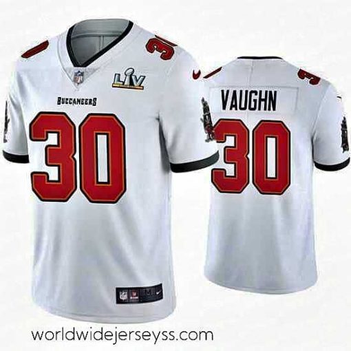 Marvelously styled Ke'Shawn Vaughn Buccaneers White Super Bowl Lv Vapor Limited Jersey