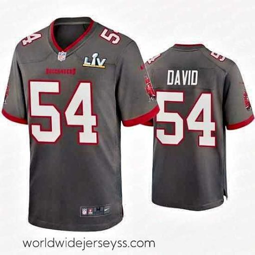 Exquisitely designed Lavonte David Buccaneers Pewter Super Bowl Lv Game Jersey
