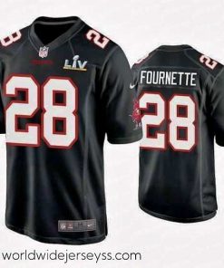 Exquisitely designed Leonard Fournette Buccaneers Black Super Bowl Lv Game Fashion Jersey