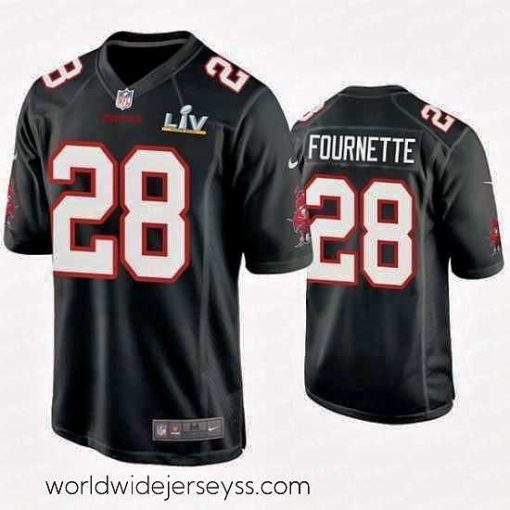 Exquisitely designed Leonard Fournette Buccaneers Black Super Bowl Lv Game Fashion Jersey