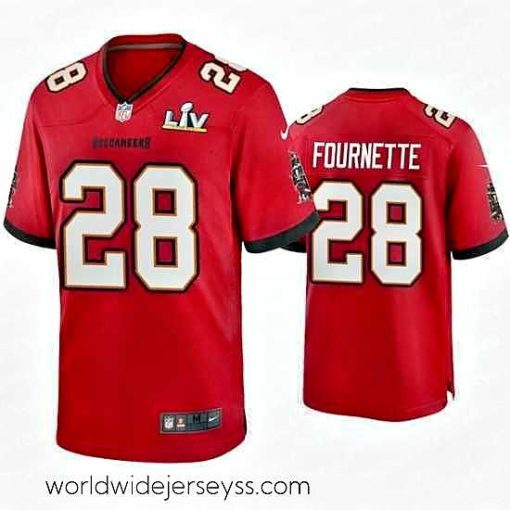Marvelously styled Leonard Fournette Buccaneers Red Super Bowl Lv Game Jersey