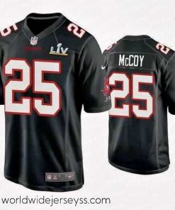 Exceptionally fashioned Lesean Mccoy Buccaneers Black Super Bowl Lv Game Fashion Jersey
