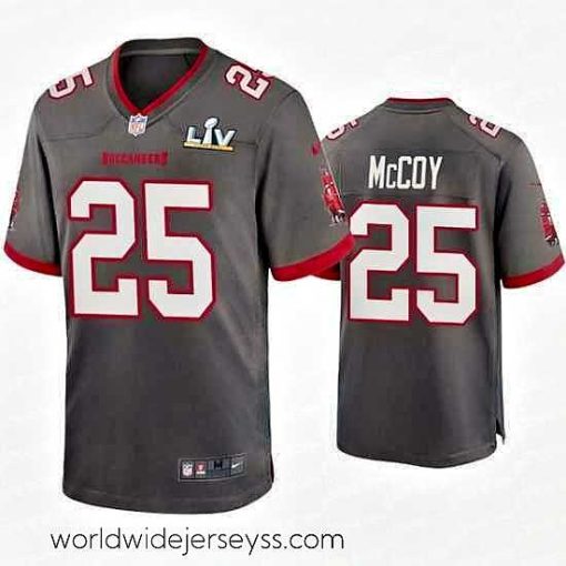 Exceptionally fashioned Lesean Mccoy Buccaneers Pewter Super Bowl Lv Game Jersey
