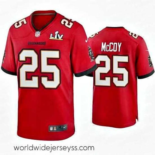Exceptionally fashioned Lesean Mccoy Buccaneers Red Super Bowl Lv Game Jersey