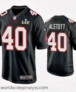 Exceptionally fashioned Mike Alstott Buccaneers Black Super Bowl Lv Game Fashion Jersey