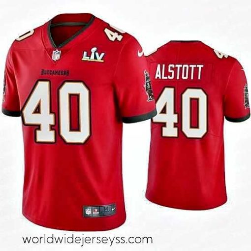 Finely crafted Mike Alstott Buccaneers Red Super Bowl Lv Vapor Limited Jersey