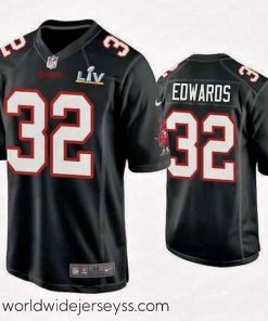 Exceptionally fashioned Mike Edwards Buccaneers Black Super Bowl Lv Game Fashion Jersey