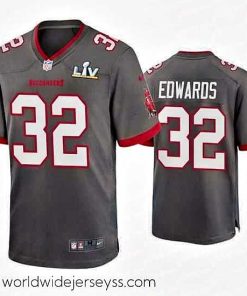Exceptionally fashioned Mike Edwards Buccaneers Pewter Super Bowl Lv Game Jersey
