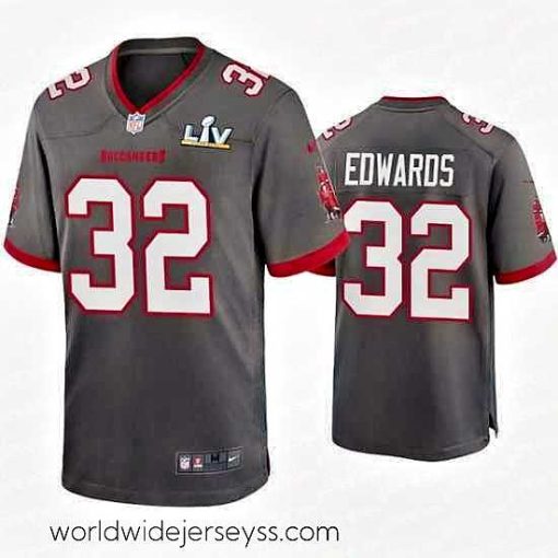 Exceptionally fashioned Mike Edwards Buccaneers Pewter Super Bowl Lv Game Jersey