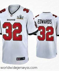 Superbly made Mike Edwards Buccaneers White Super Bowl Lv Game Jersey