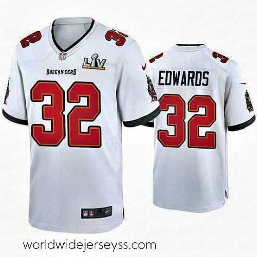 Superbly made Mike Edwards Buccaneers White Super Bowl Lv Game Jersey