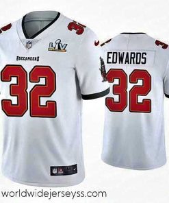 Superbly made Mike Edwards Buccaneers White Super Bowl Lv Vapor Limited Jersey
