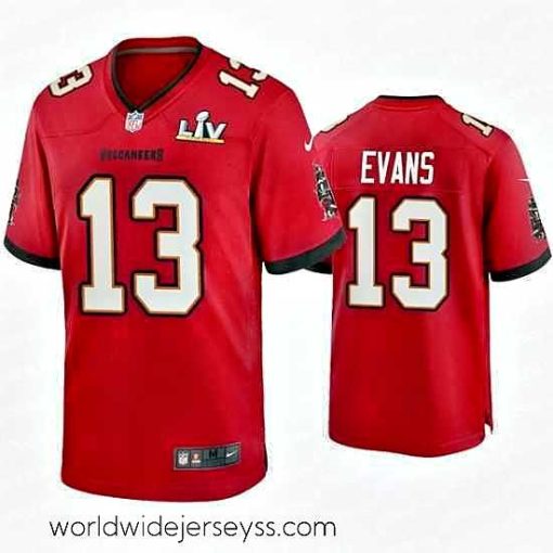 Exceptionally fashioned Mike Evans Buccaneers Red Super Bowl Lv Game Jersey