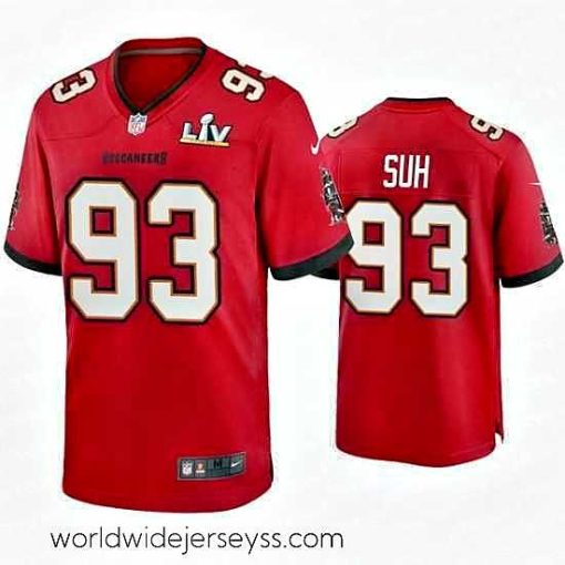 Exquisitely designed Ndamukong Suh Buccaneers Red Super Bowl Lv Game Jersey