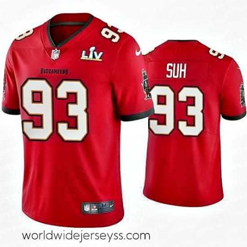 Marvelously styled Ndamukong Suh Buccaneers Red Super Bowl Lv Vapor Limited Jersey