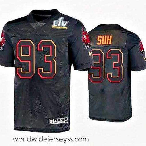 Superbly made Ndamukong Suh Tampa Bay Buccaneers Black Super Bowl Lv Jersey