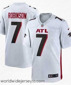 Exceptionally fashioned Nike Atlanta Falcons #7 Bijan Robinson White 2023 NFL Draft Vapor Limited Jersey